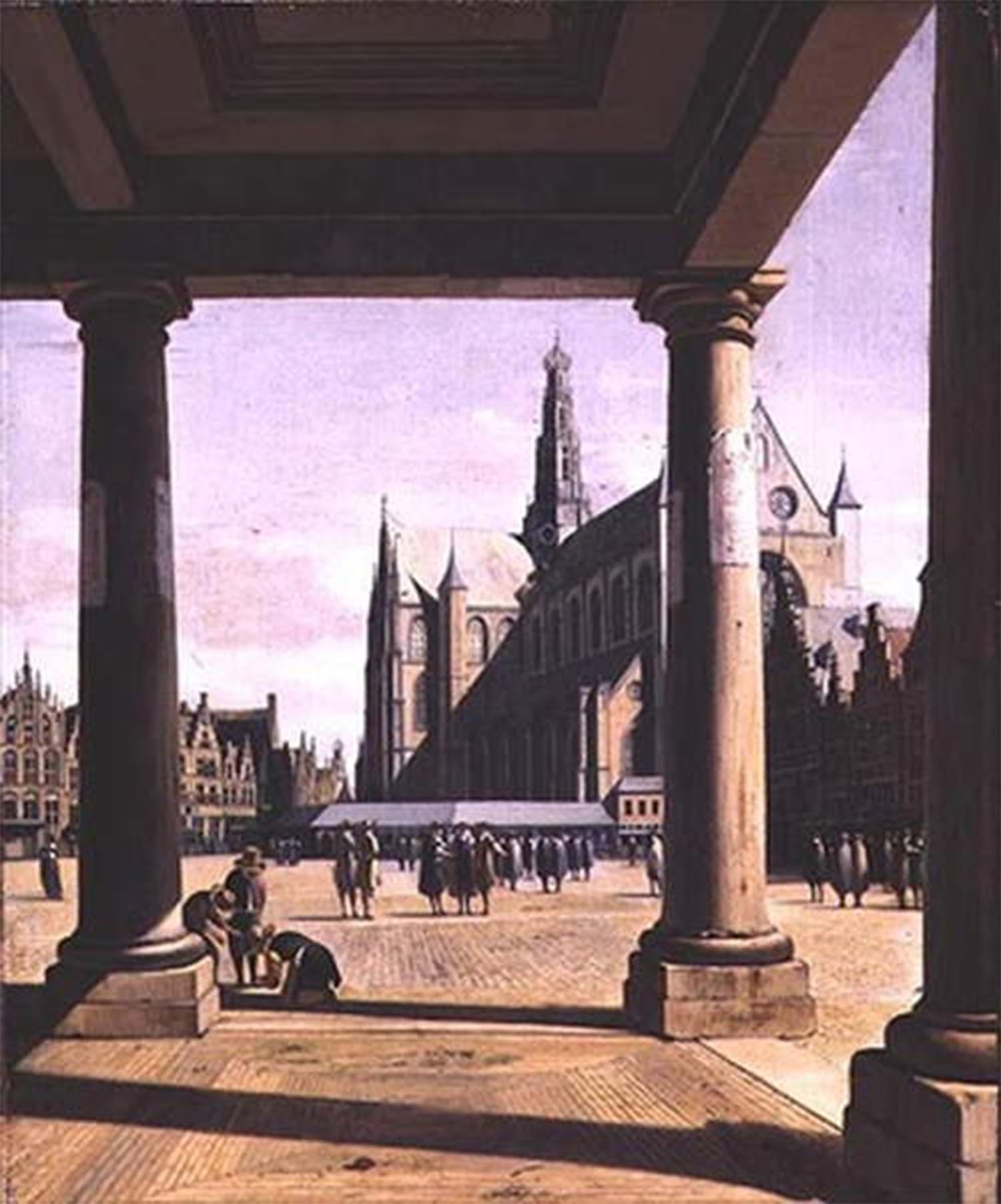 SERENDIPITP Aesthetic Poster Photo Wall Print Retro Picture View of Haarlem with the Groote Kerk by Gerrit Adriaensz Berckheyde Modern Wall Artwork for Home Decor 60x90cm