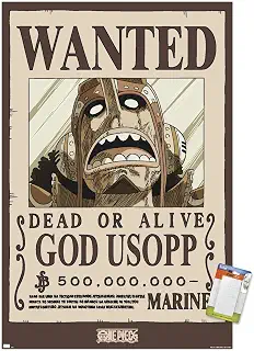 Trends International ワンピース - God Usopp Wanted ポスター ウォールポスター、長さ34インチ x 幅22.4インチ、プレミアムポスター&マウントバンドル