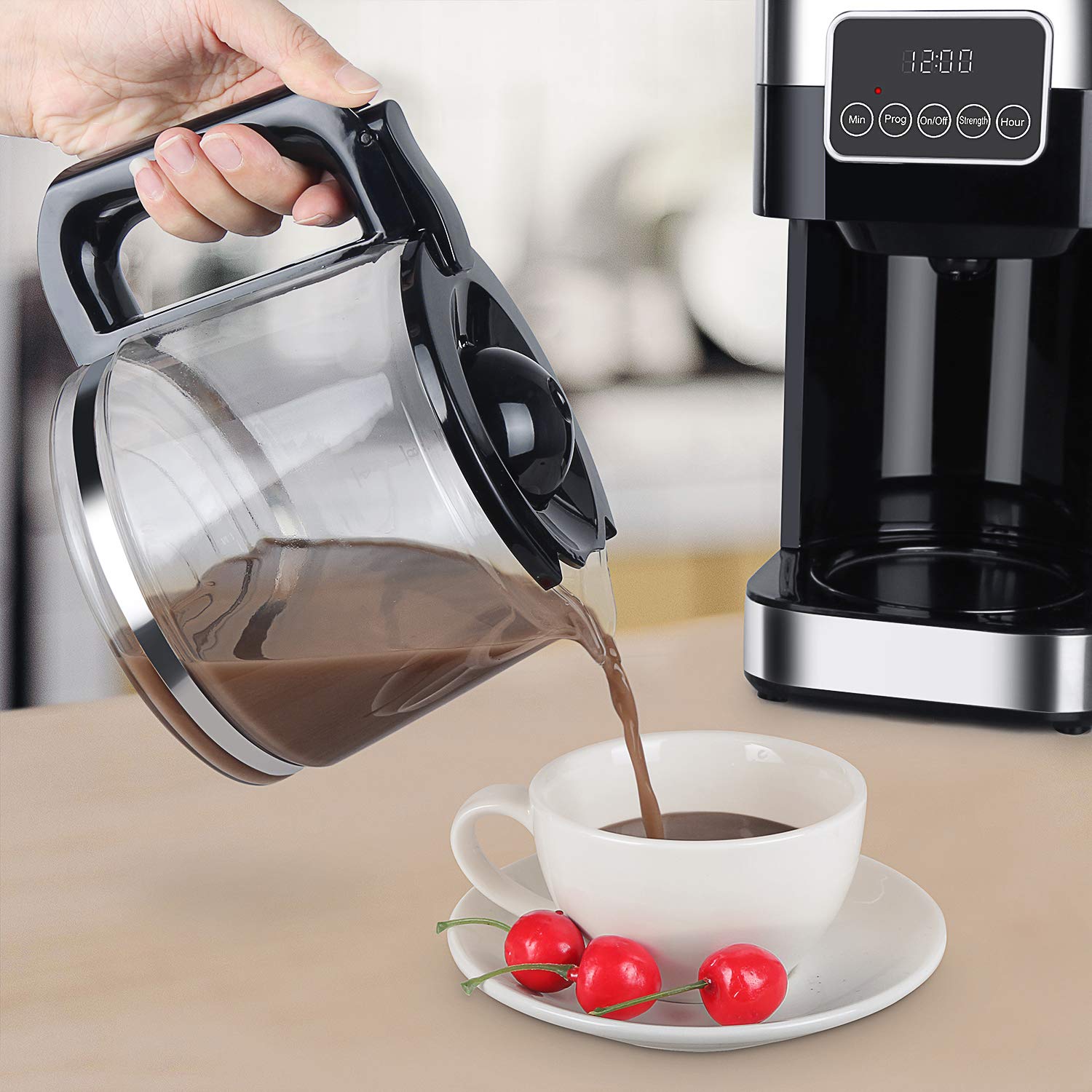 BOSCARE Programmable Coffee Maker, Drip Coffee Maker, Coffee Machine