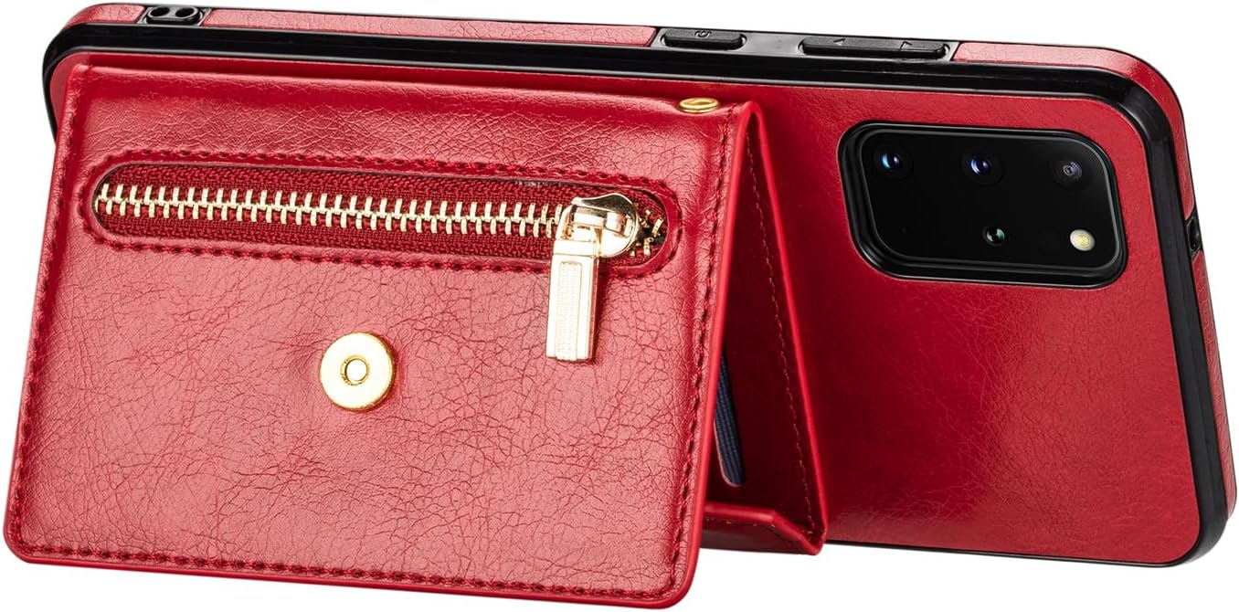 Wallet Case for iPhone 17 Pro Max, Matte Leather with Viewing Stand Camera Lens Protection Shockproof 4 Card Holders Cover with Shoulder Straps Zipper case Cover