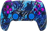 Vista 55 de Custom Wireless Controller Compatible with PS5 - Multiple Designs Available (Gold Chrome)