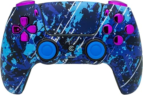 Miniatura 61 de Custom Wireless Controller Compatible with PS5 - Multiple Designs Available (Abstract Fusion) Abstracto Fusión,Galaxia Inferno,Jokester,Camuflaje