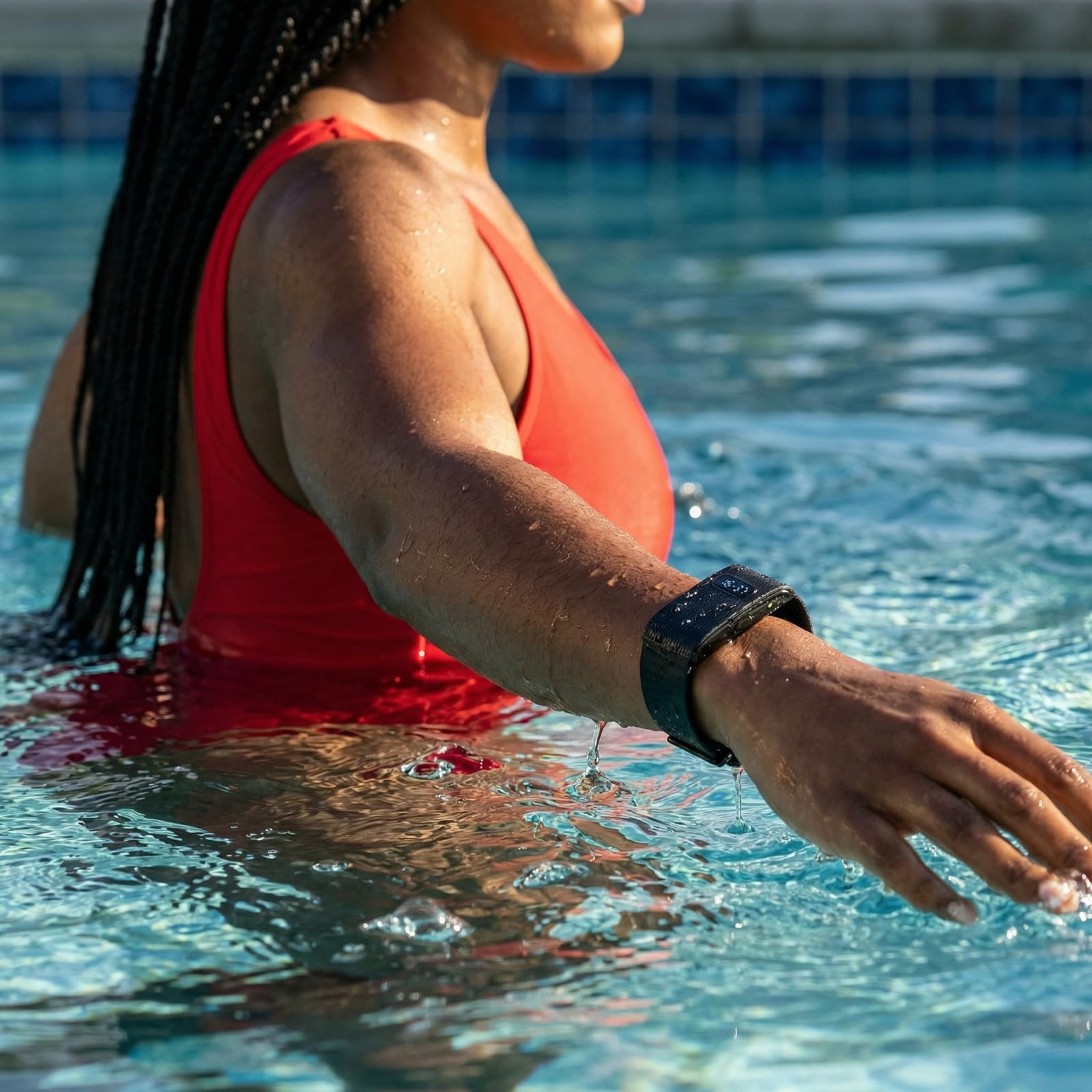 Health Guardian 30+ Tage Akku Smart Band mit winzigem Display, 24/7 Gesundheitsmonitor (HR/HRV/SpO2) & kostenlosem lebenslangen KI-Bericht, kein Abonnement (Schwarz)