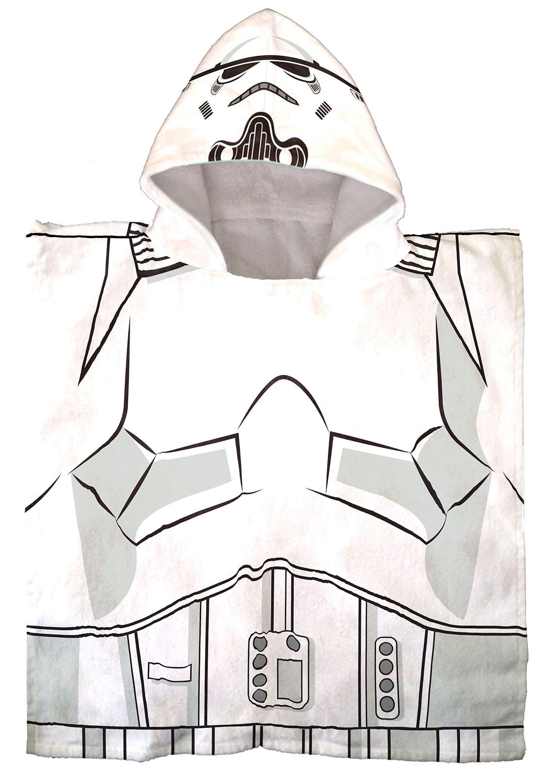 Jay Franco Star Wars Stormtrooper Kids Bath/Pool/Beach Hooded Poncho - Super Soft & Absorbent Cotton Towel, Measures 22 x 22 Inches (Official Star Wars Product)