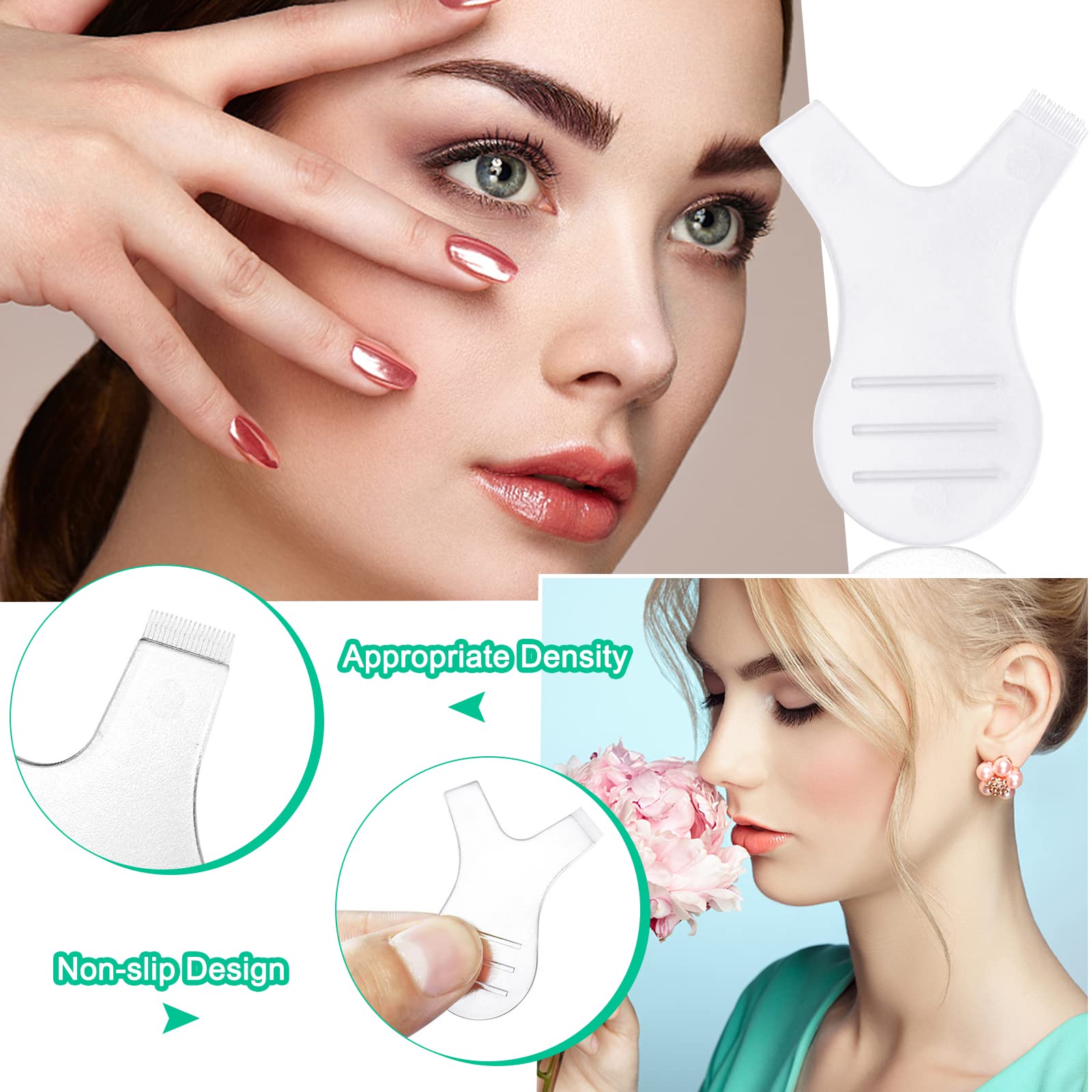 40PCS Almohadilla de Permanente para Rizador de Pestañas, Pestañas Silicona Almohadilla, Almohadilla de Levantamiento de Pestañas 2pcs Y pestañas Cepillo - Reutilizables