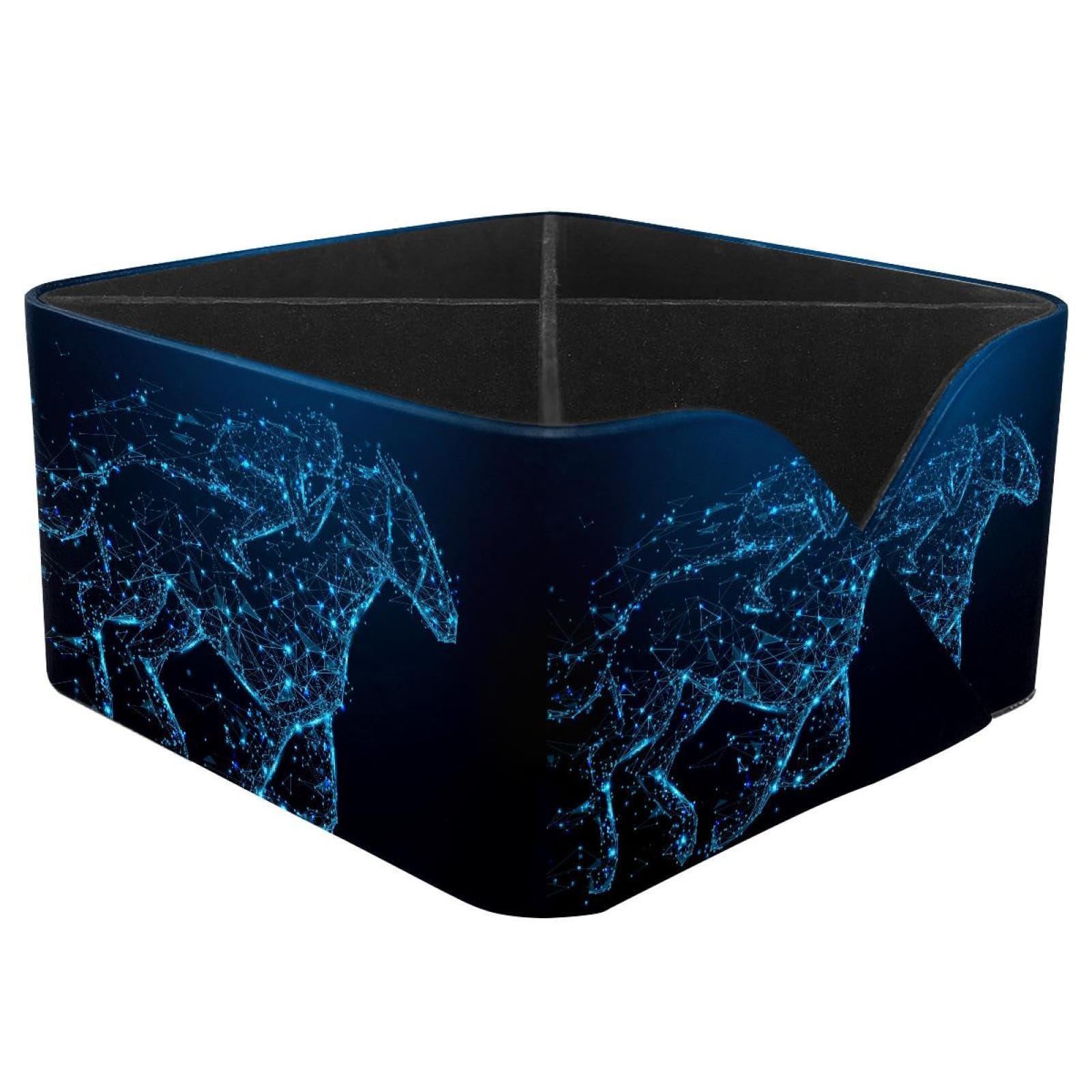 KengjuTesu Abstract Horse Lines Triangles Point Desktop Organizer Pen Holder, Rectangular Pencil Cup for Office, Study and Makeup Stations