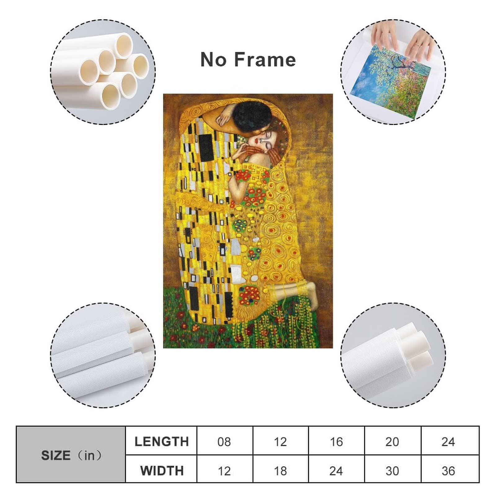 Amazon.co.jp: Gustav Klimtグスタフ・クリムト絵画作品『接吻