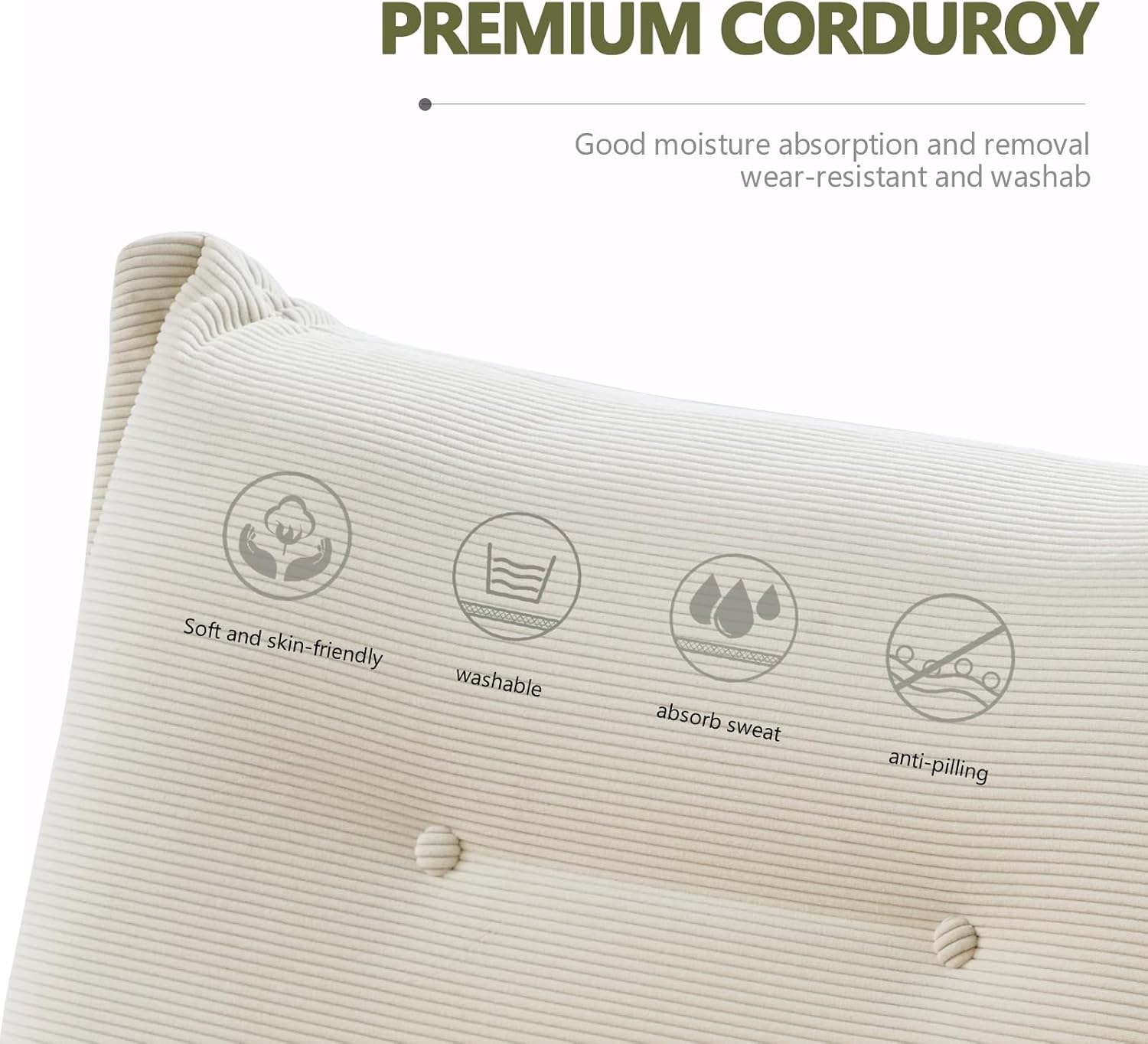Bean Bag Chair,Memory Foam Bean Bag Chairs,Filled with High-Resilience Memory Foam,Skin Friendly Corduroy Fabric,for Living Room, Bedroom, Apartment