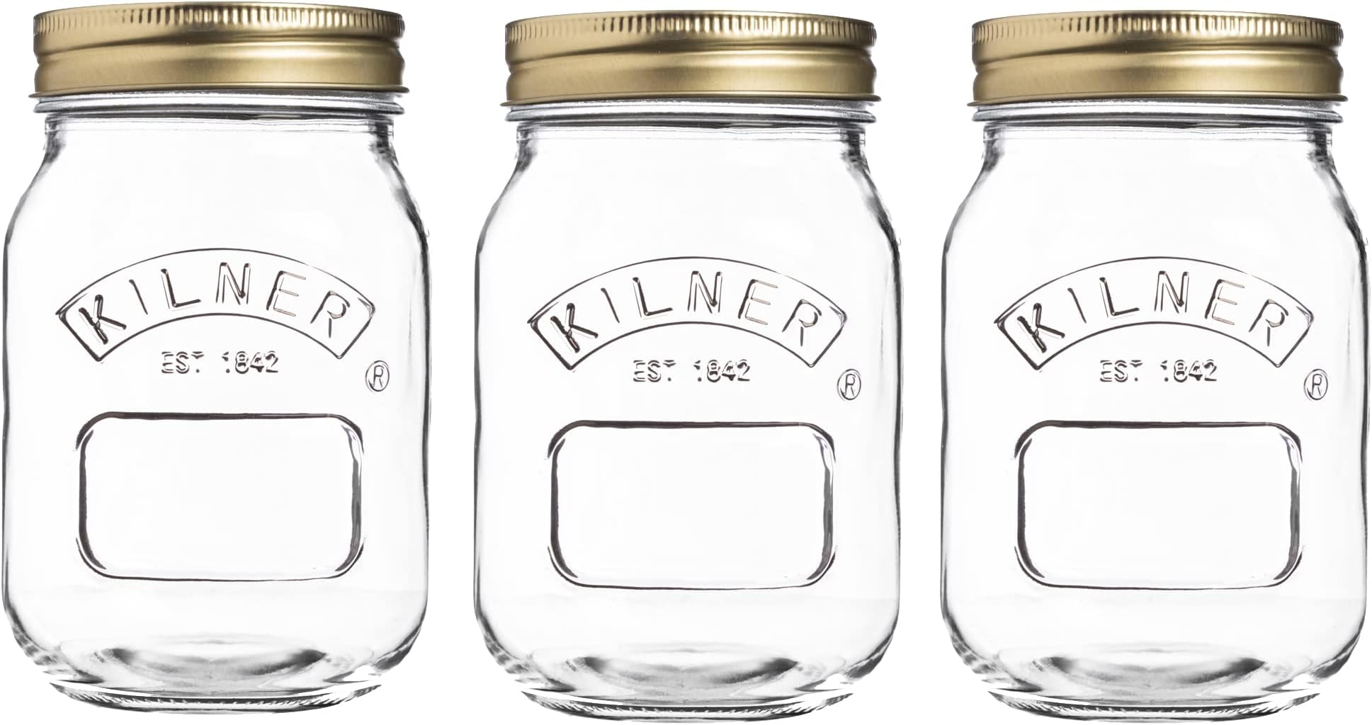 - Premium Airtight Glass Preserve Jars with Screw Lids - Set of 3, 500ml Each | Leakproof, Dishwasher Safe Food Storage for Pickles, Sauces