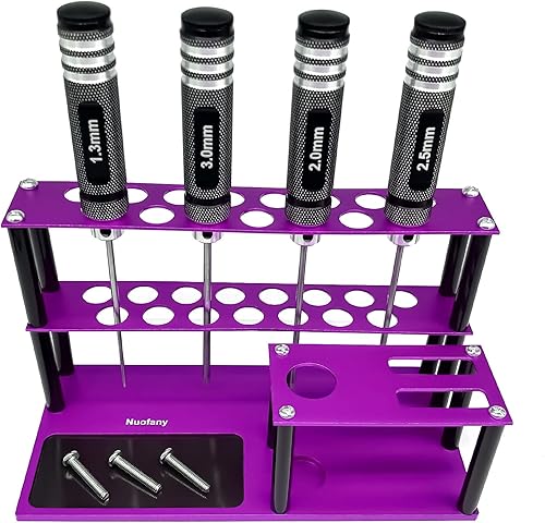 Destornilladores Organizadores Destornilladores Kit de Rack de Almacenamiento de Herramientas RC Bandeja de Tornillos Bulit-in Tornillo Alicates