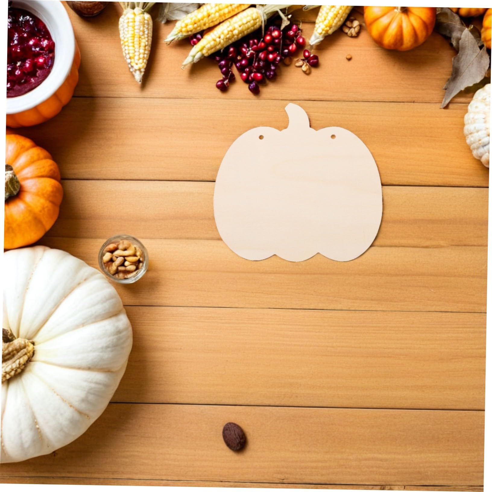 20stücke Holz Kürbis Schnitte für Basteln Unbehandelte Kürbis Holz Rohlinge Herbstliche Ornamente zum Aufhängen DIY Deko aus Kreative Bastelarbeiten für Halloween und Erntedank
