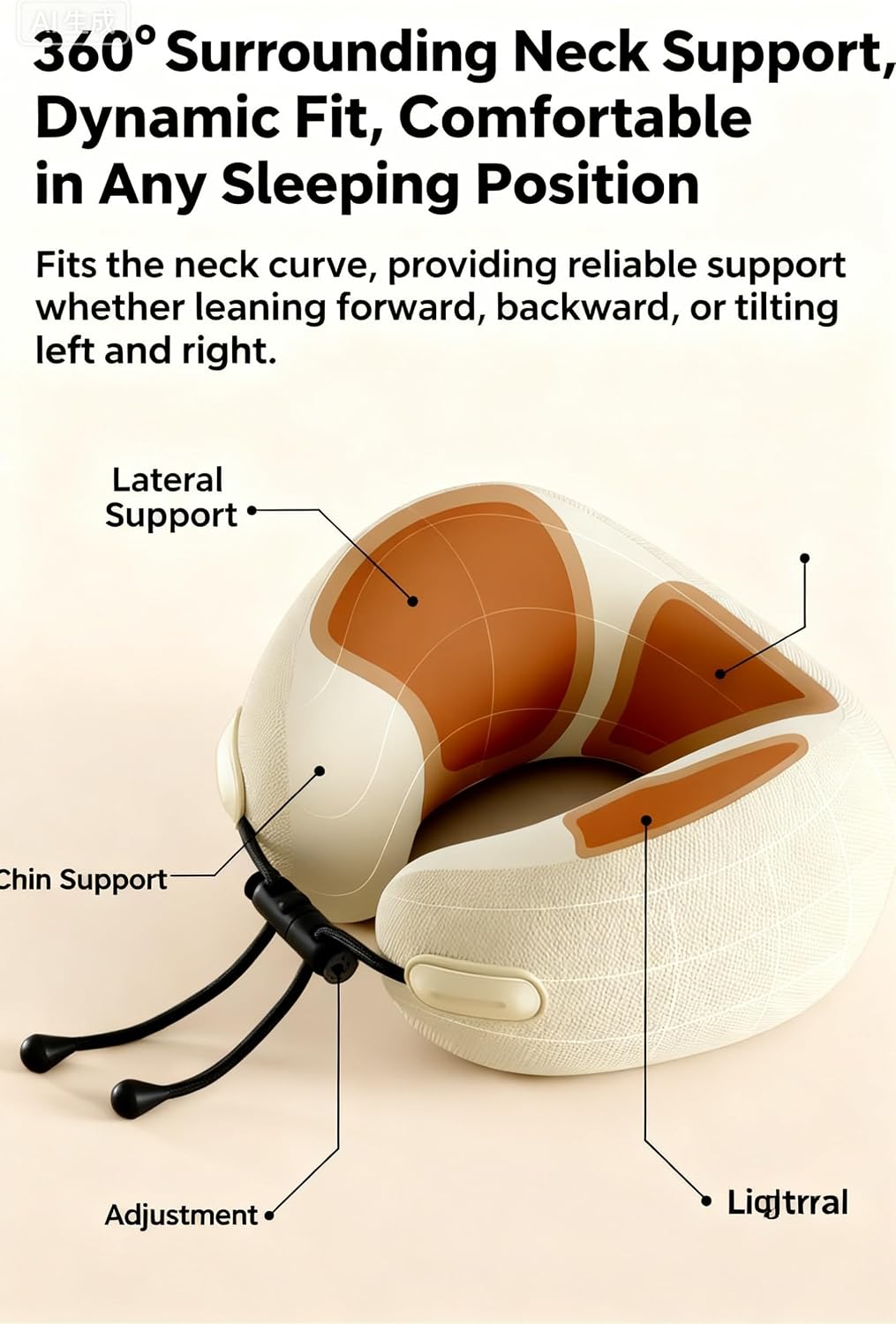 Travel Pillow - 100% Pure Memory Foam Neck Pillow, with Comfortable and Breathable Pillowcase That can be Machine Washed (100, Gray, Large)