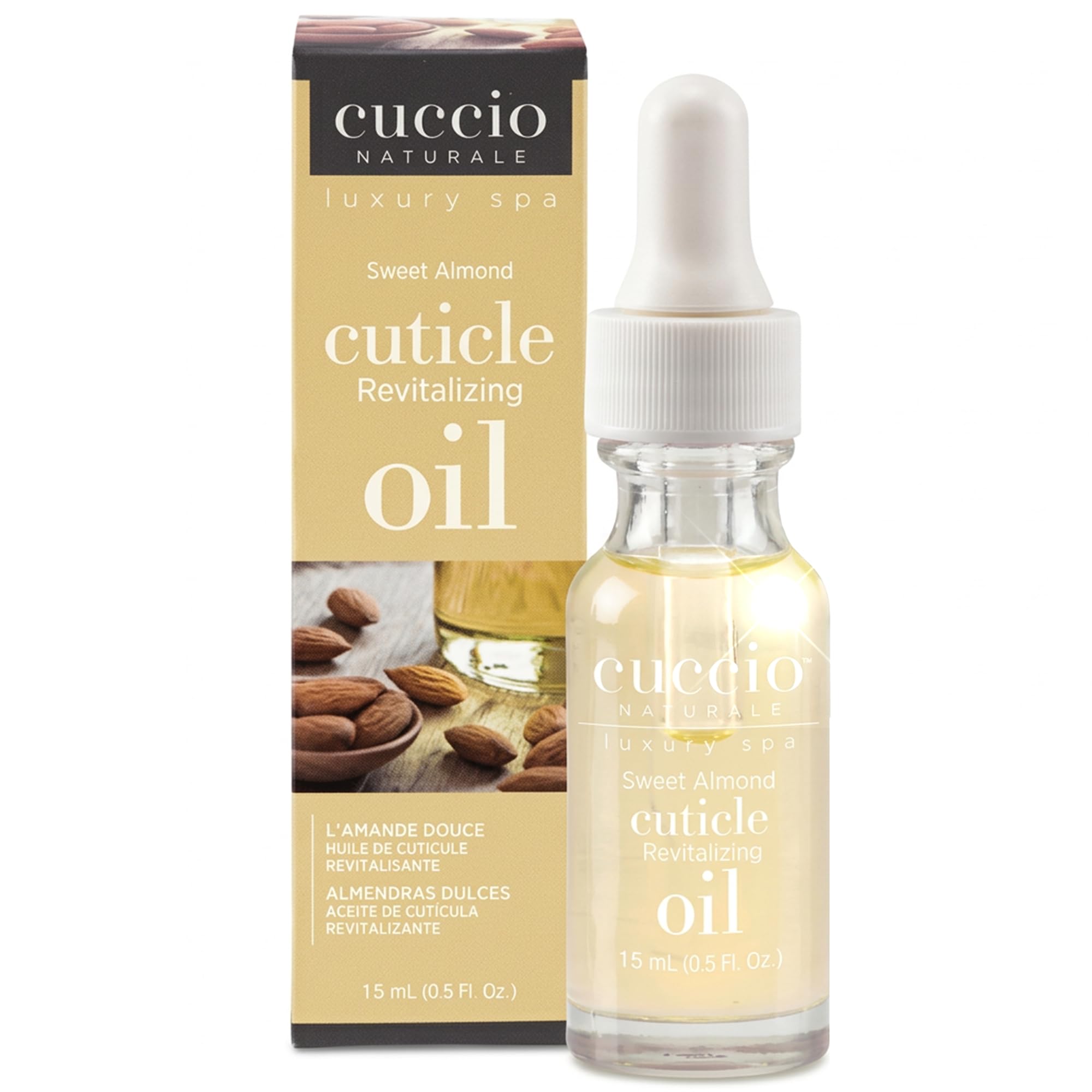 Cuccio Naturale Sweet Almond Cuticle Oil 15ml, Yellow