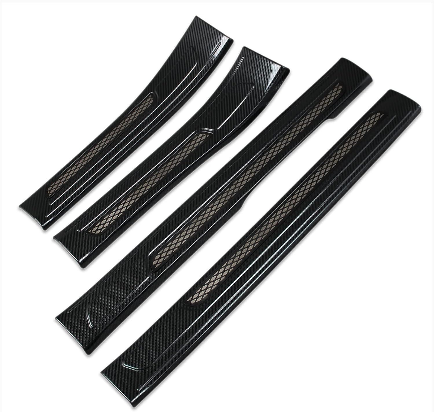 Beautost for Honda New CRV CR-V 2023 2024 2025 2026 Inside Door Sill Scuff Plate Guard Cover Trims (Carbon Fiber Black)