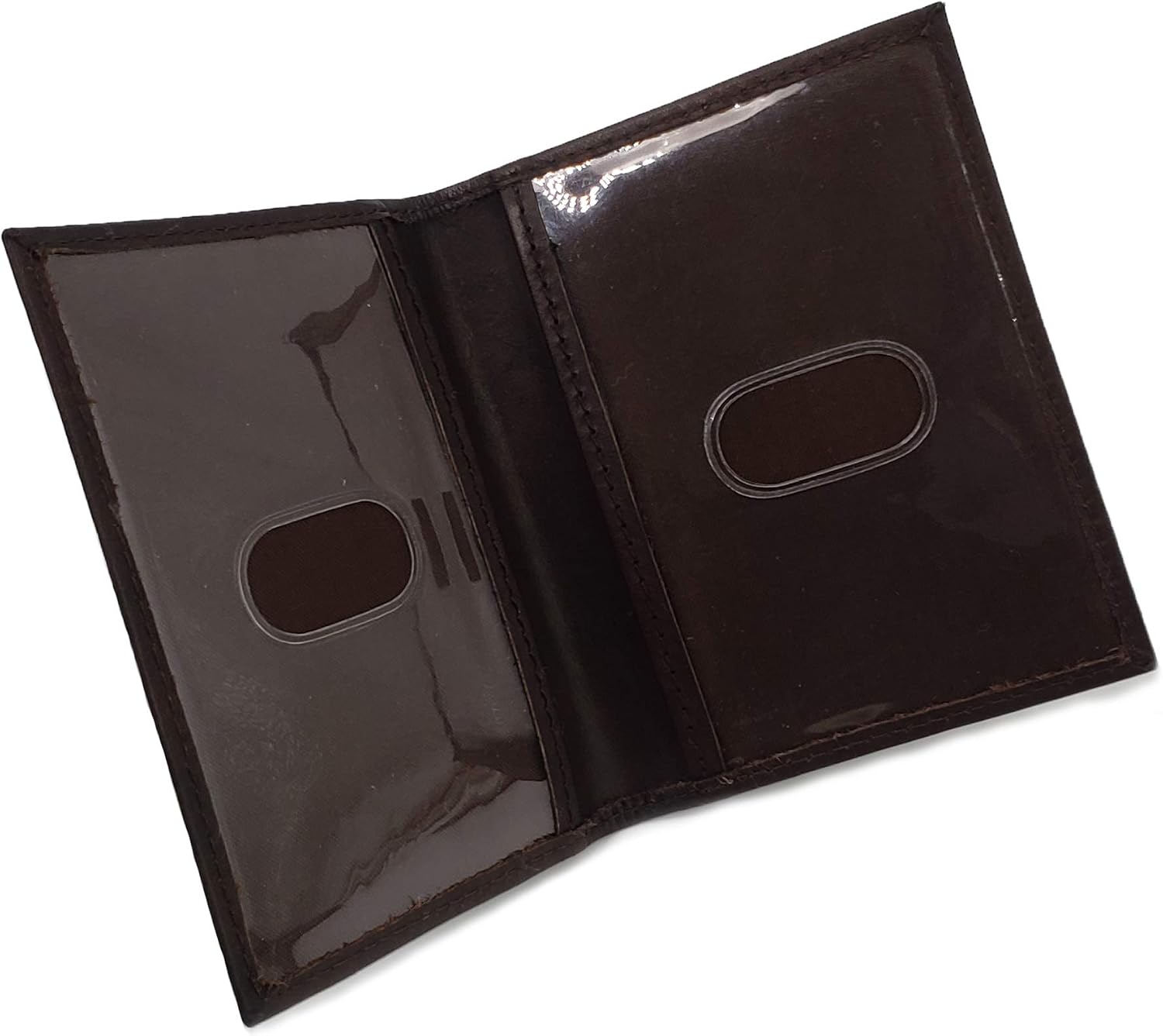 AG Wallets 2 ID Window Bifold Wallet for Men – Slim Leather ID Holder with Dual ID Display, Compact Card & License Holder (Vintage Brown)