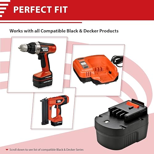 Miniatura 6 de ExpertPower Batería NiCd de 12v 1500mAh para Black & Decker A12 A12-XJ A12EX A1712 FS120B FSB12 HPB12 Firestorm FS120B FS120BX