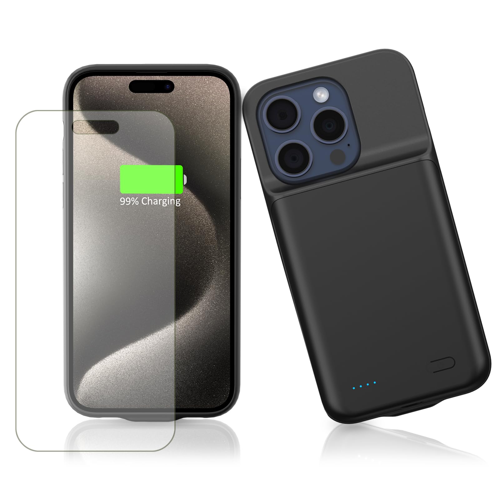 HUOBAO Battery Case for iPhone 15 Pro Max, 8500mAh Portable
