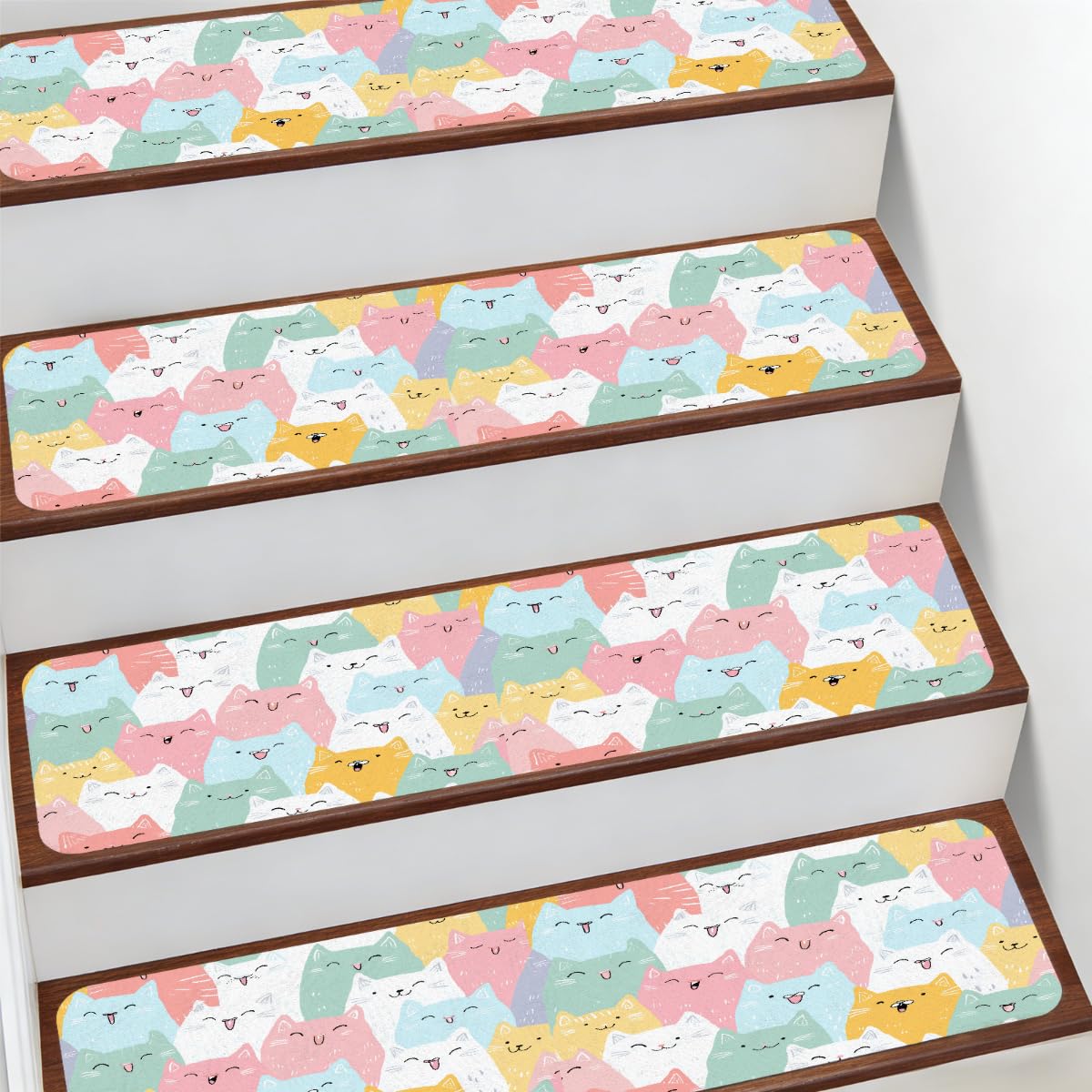 Alfombra para peldaños de escalera Mexpekil de 7.8x30" con base antideslizante para mascotas