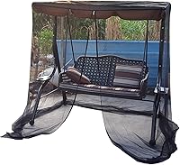 Vista 1 de Mosquitera para silla de columpio de 4 x 6 x 6.5 pies, pantalla de malla de poliéster con apertura de cremallera y tela superior impermeable