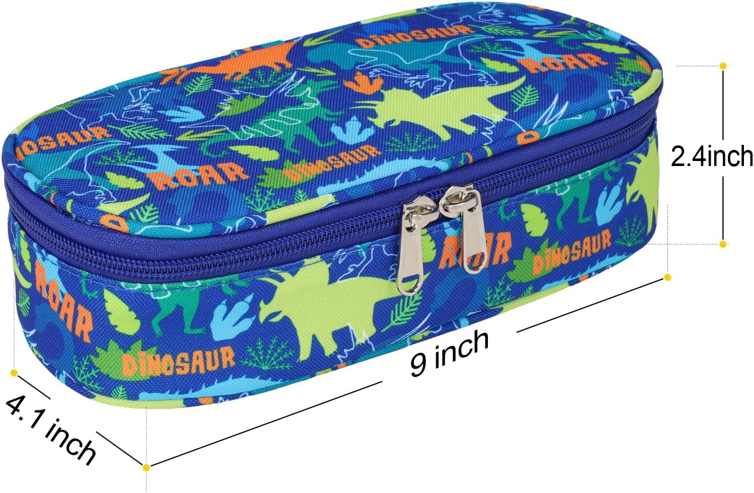 Bagseri Kids Lunch Bag for Boys and Kids Pencil Case Bundle, Insulated Kids Lunch Bag and Large Capacity Pencil Case for Boys, Dinosaur