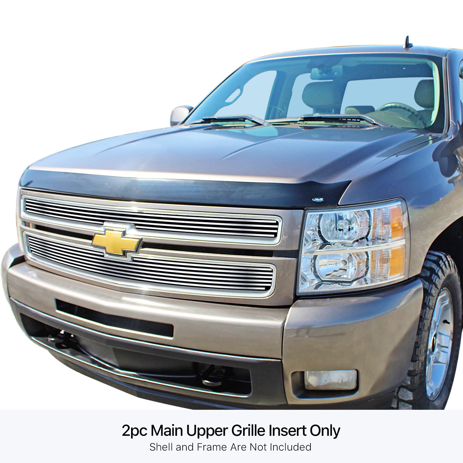 New Upper Chrome Billet Grille Insert For 2007-2013 Chevy Silverado 1500 - Stainless Steel 13 thumbnail image