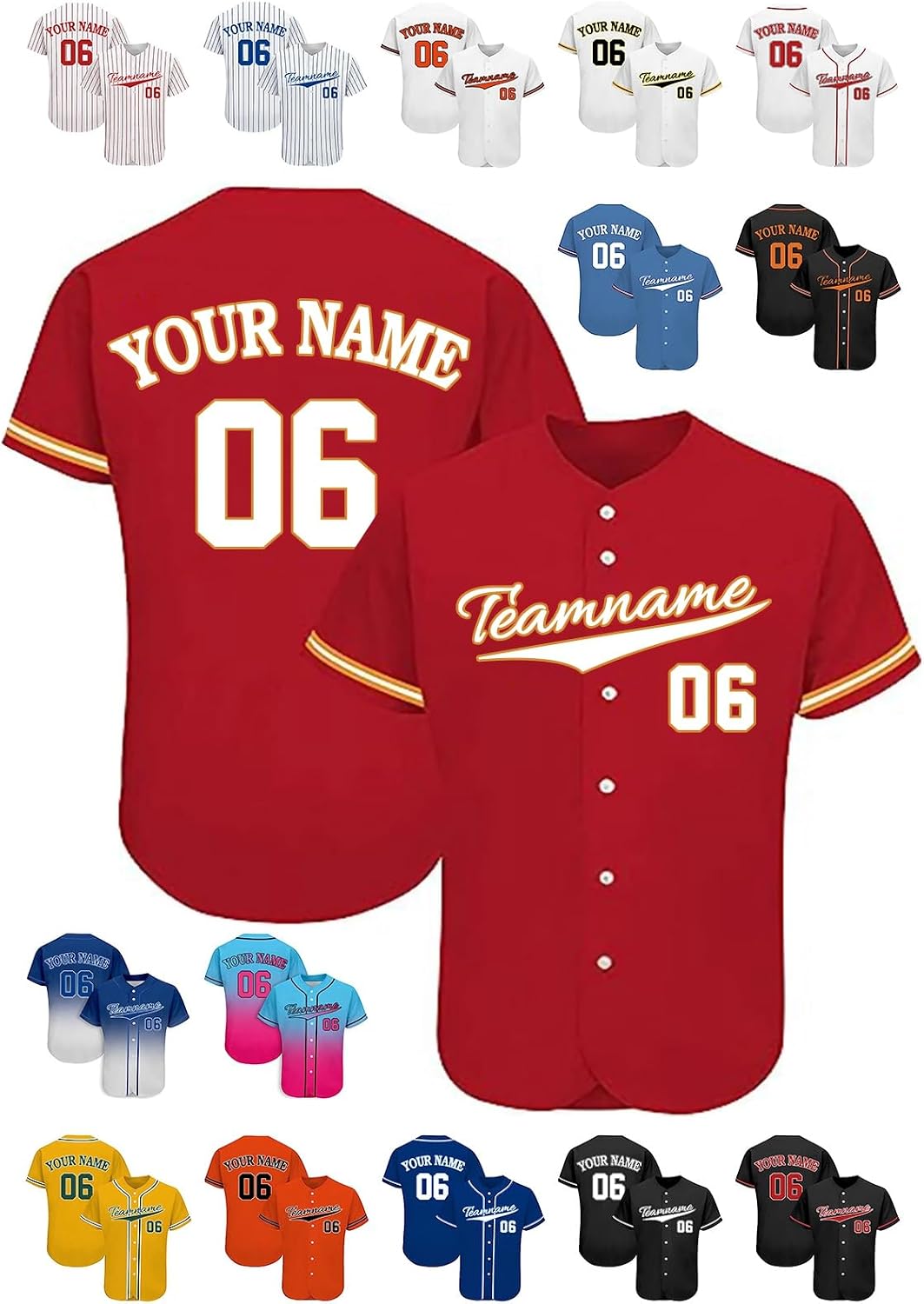 Personalized Baseball Jersey Mens Sprots Uniform Button Dowm Women Youth Baseball Shirts