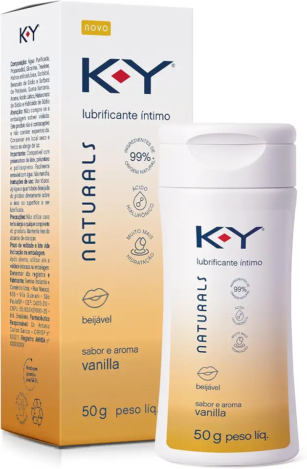 K-Y Naturals Lubrificante Íntimo Vanilla 50G