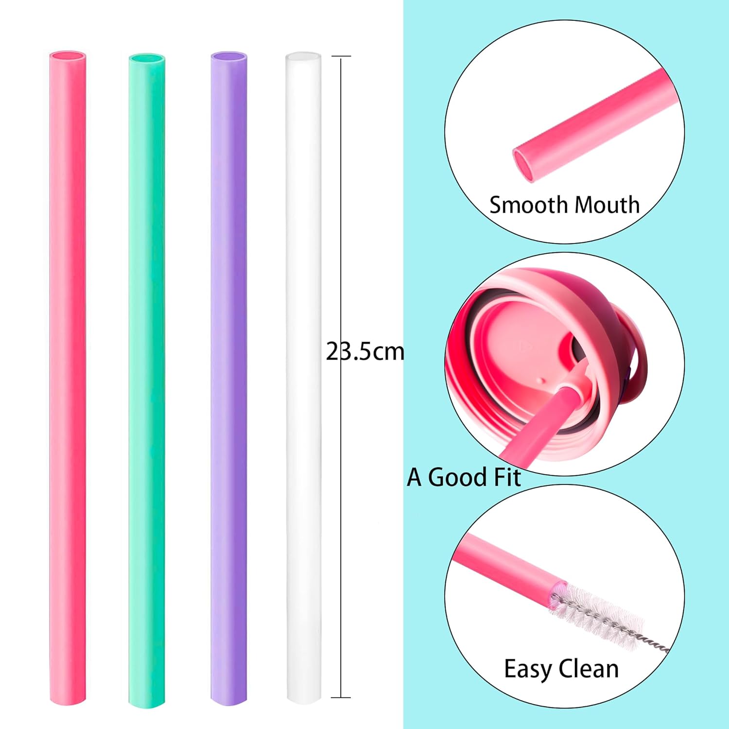 Colorful straws set