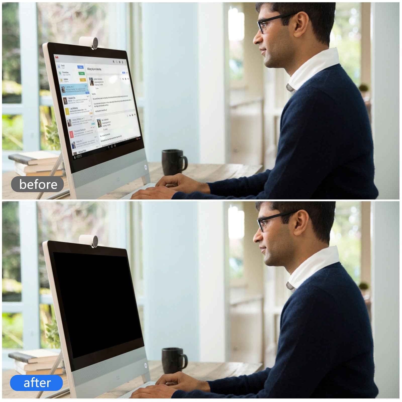 Filtro per Schermo Privacy antiriflesso da 35 Pollici per Monitor di Computer Rapporto d'aspetto 21:9, Protezione delle Informazioni riservate del Computer