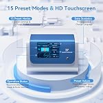 Shockwave Body Massager for Tired Muscles and Deep Tissue Massage | 0.5-8 Bar Pressure, 1-21 Hz Frequency, 7 Interchangeable Massage Heads, 15 preset modes, 7" HD Touchscreen, Home & Daily Use