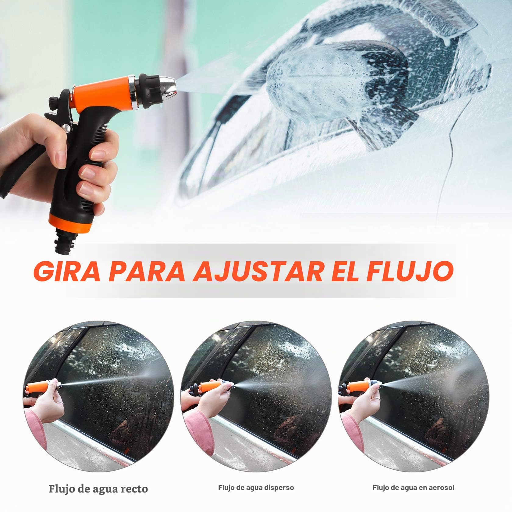 Pindex Bomba de Agua Autocebante de 12 V con Pistola de Pulverización de Agua de 100 W, Bomba de Diafragma 12 V para Autocaravana, Camping, Barco, Caravana, Coche Limpieza