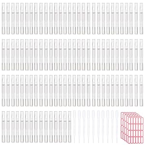 Olutacot 110 Pcs 3 ml Empty Cuticle Oil Pen Transparent Twist Pen Empty Nail Oil Pen with Brush