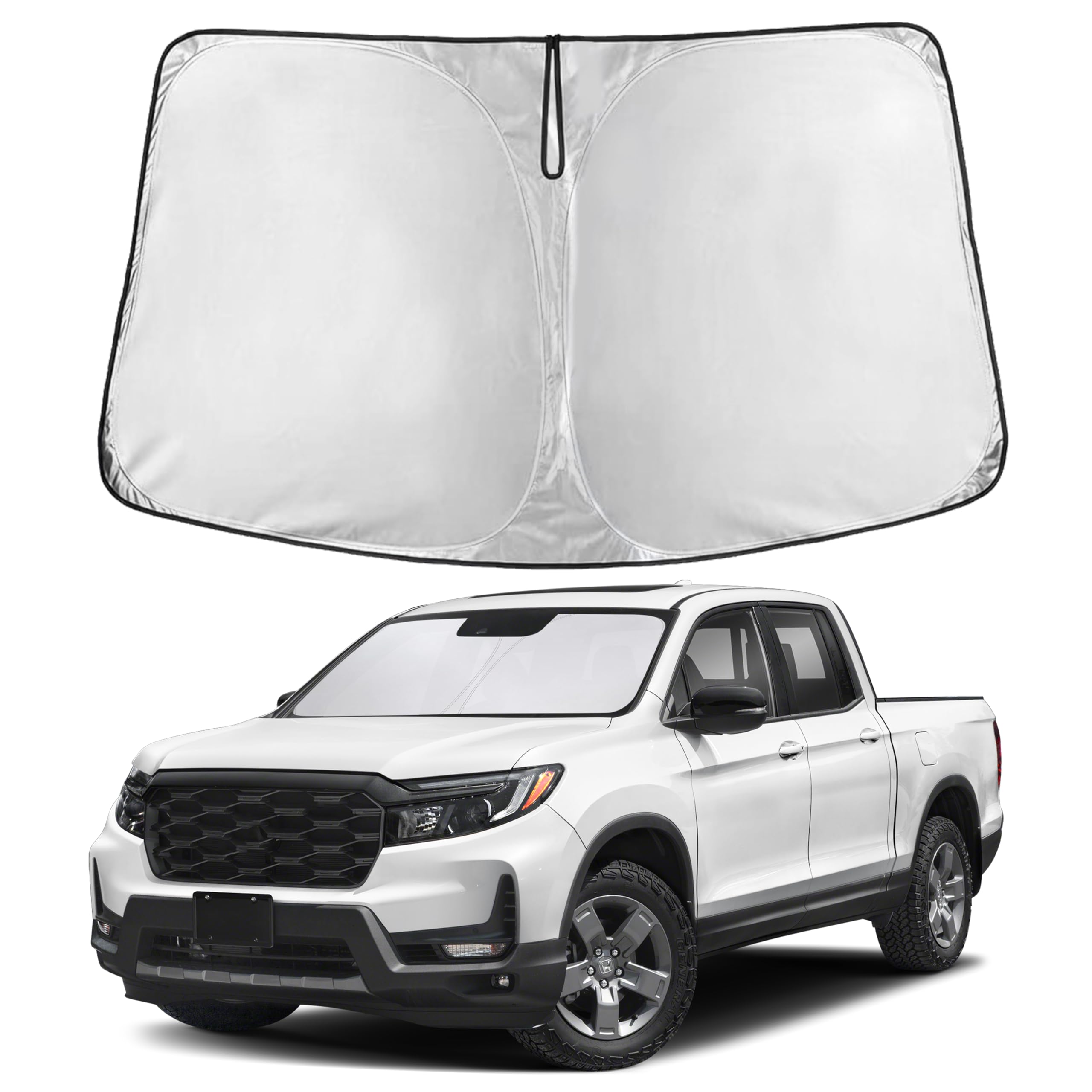 EcoNour Windshield Sun Shade Compatible for Honda Ridgeline 2017–2026