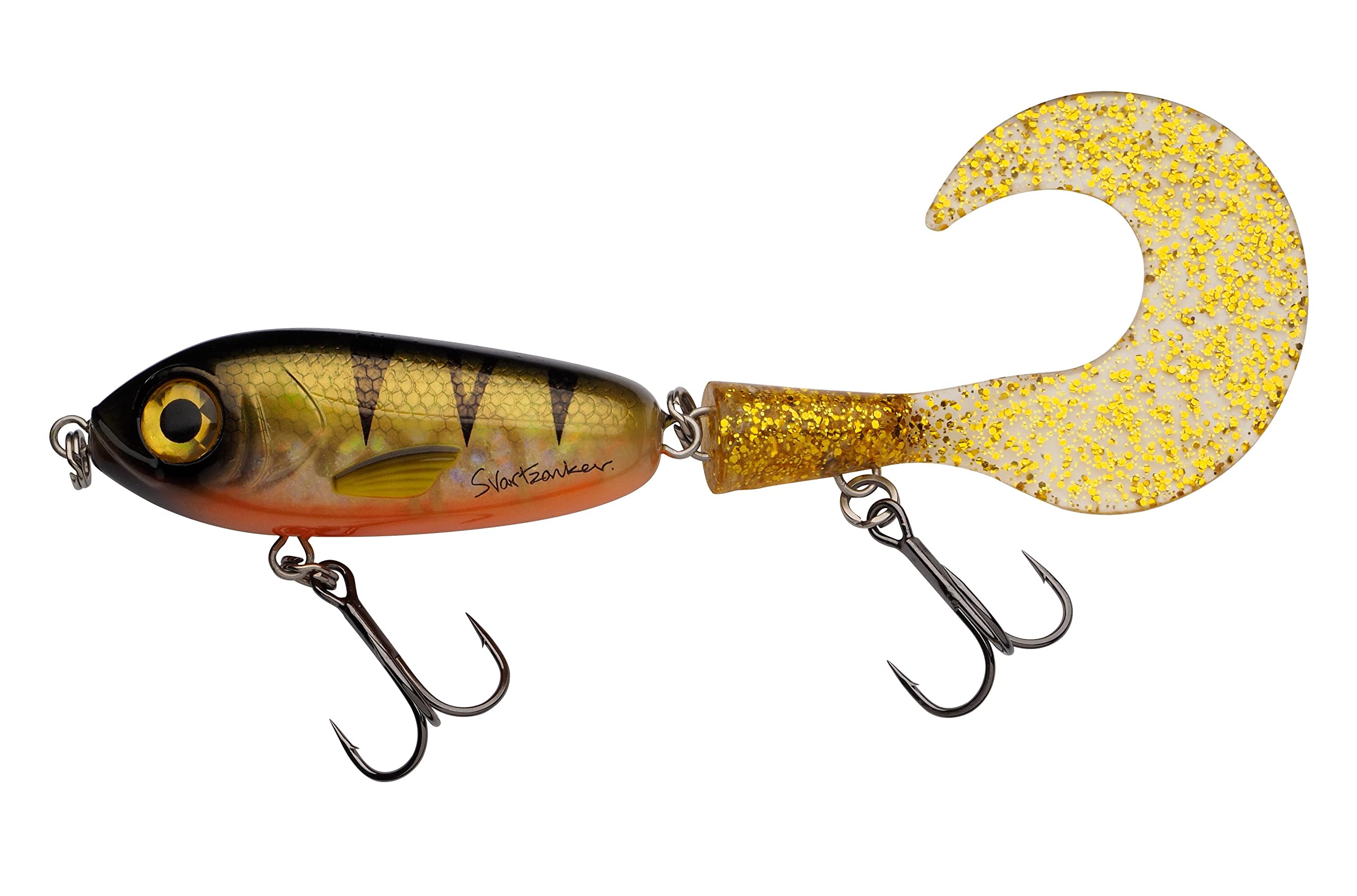 Abu Garcia Svartzonker McMio Pike & Musky Fishing Lure – Floating Jerkbait for Freshwater Predators – Ideal for Pike, Musky, Zander & Perch – Realistic 3D Design, Yellowfin Perch 18 cm