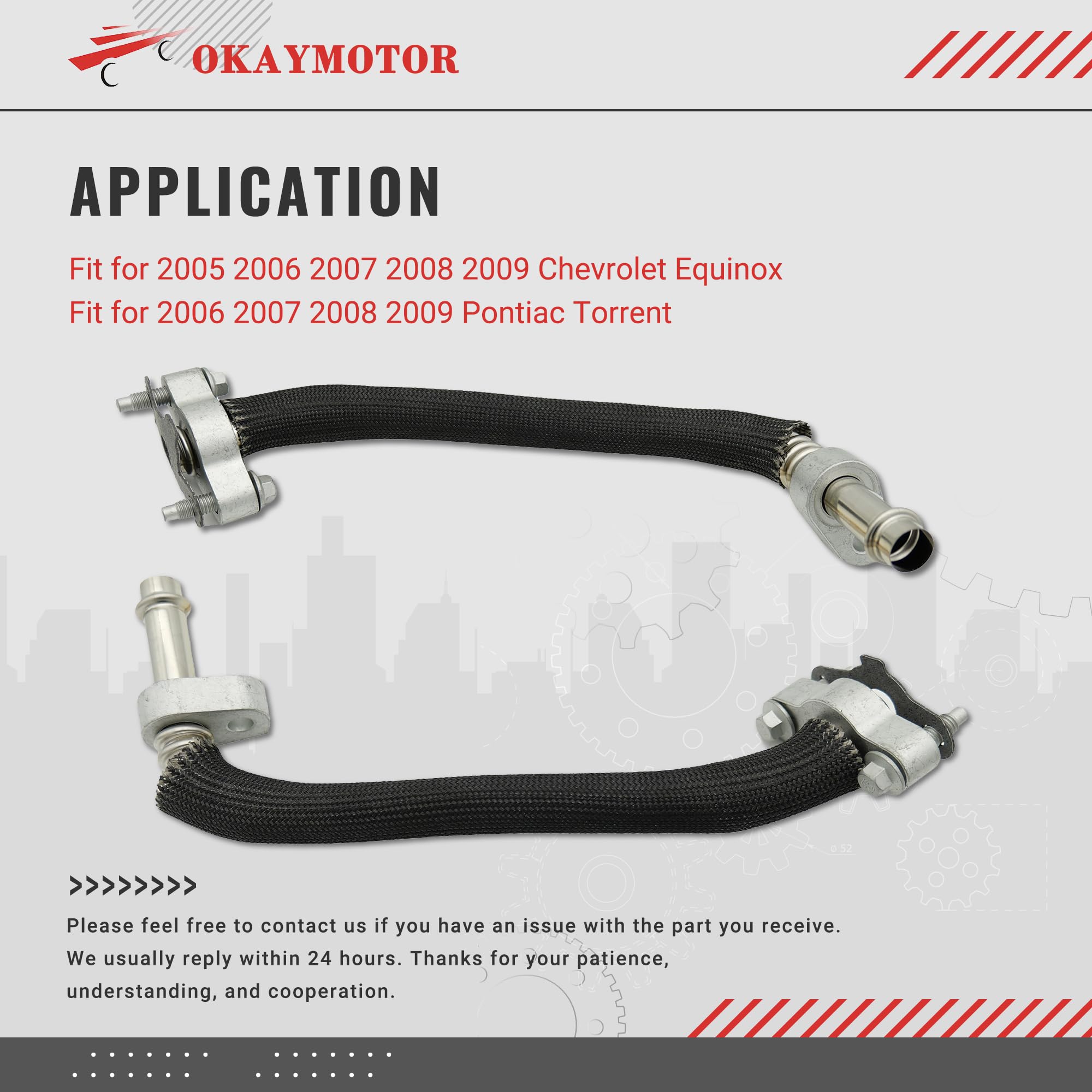 EGR Valve Tube For 2005-2009 Chevrolet Equinox Pontiac Torrent 3.4L V6, image size:2000x2000