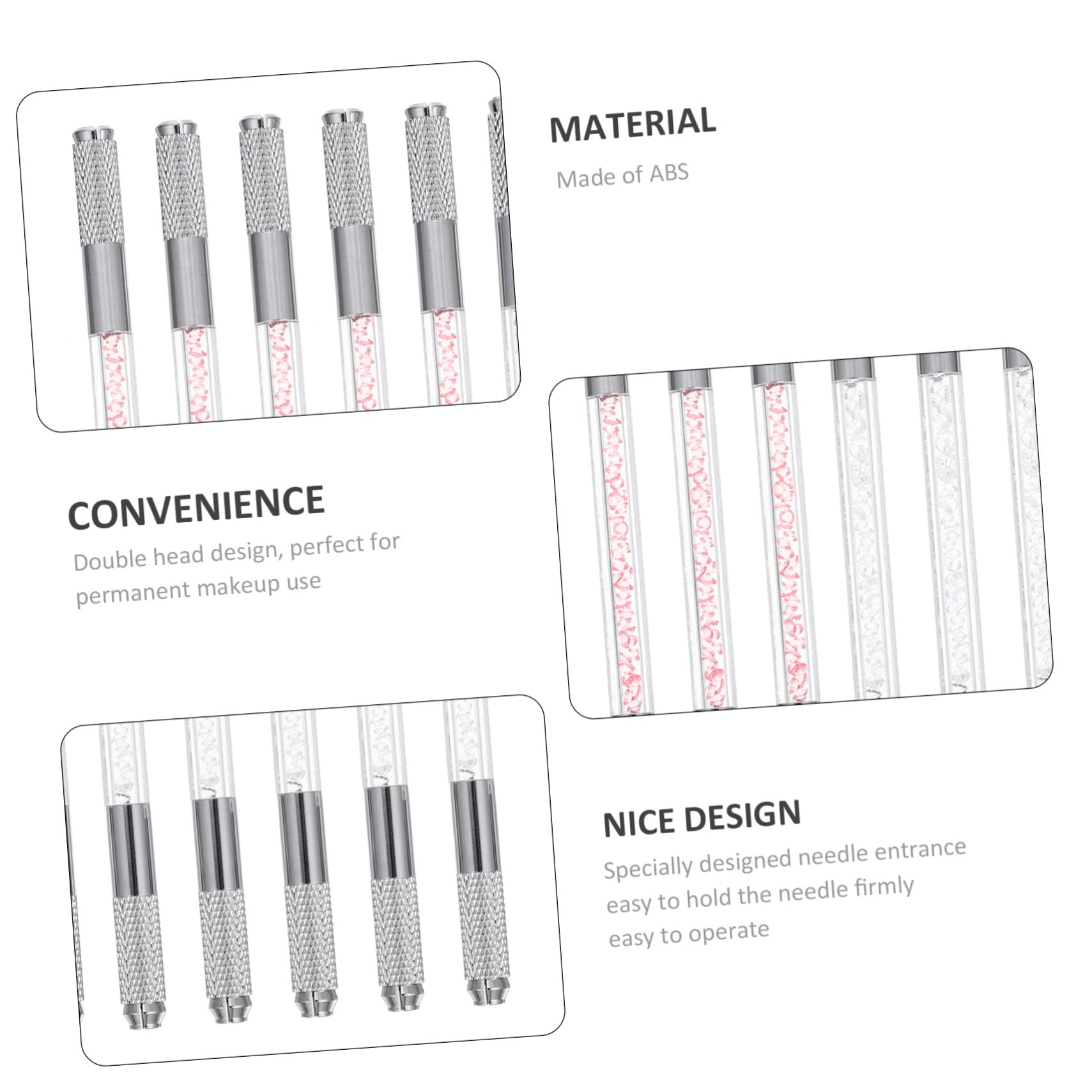 Augenbrauen Microblading Stift Doppelseitig Abs, 10 Stück, für Anfänger