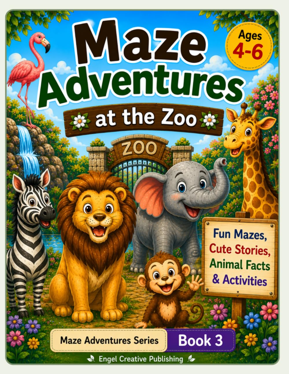 Maze Adventures at the Zoo: Fun Mazes, Cute Stories, Animal Facts, Coloring Pages & Activities for Ages 4-6 (Maze Adventures Series)