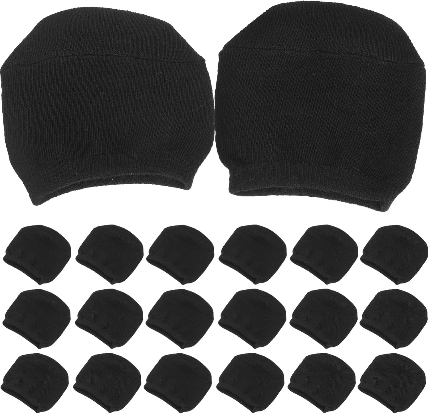 COHEALI Women's Toe Topper Liner Half Seamless No Show Low Cut Sock Socks, Black, One Size