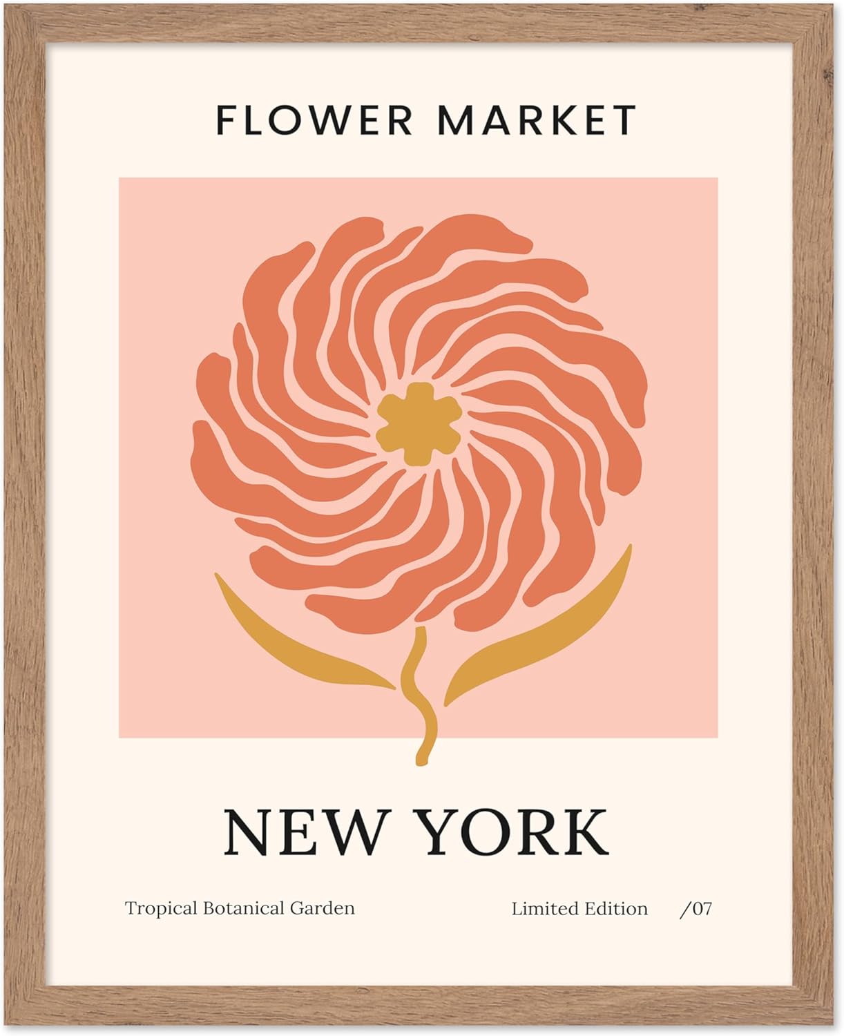 Poster Master San Francisco Print - Flower Market Poster - California Art - Chic Boho Wall Design - Trendy Art - Aesthetic Office, Living Room or Flower Shop Wall Decor - 16x20 UNFRAMED Wall Art