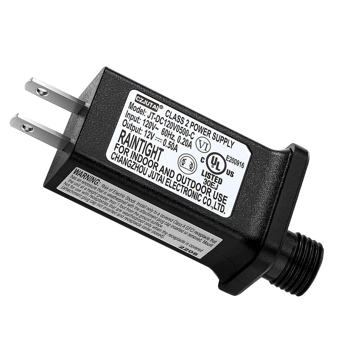 Airoads 12V LED Transformer Power Supply, 0.5A Class 2 Controller for Christmas