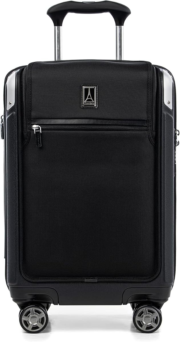 Travelpro Platinum Elite Hardside Carry-On Luggage, Black, 21-Inch | Expandable Polycarbonate Shell With 8 Spinner Wheels, TSA Lock & Dedicated Laptop Pocket, Men & Women