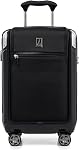 Travelpro Platinum Elite Roue extensible côté rigide TSA Serrure de coque dure en polycarbonate Valise, Noir Ombre, Compact continuer avec la poche d'ordinateur portable 20-Inch