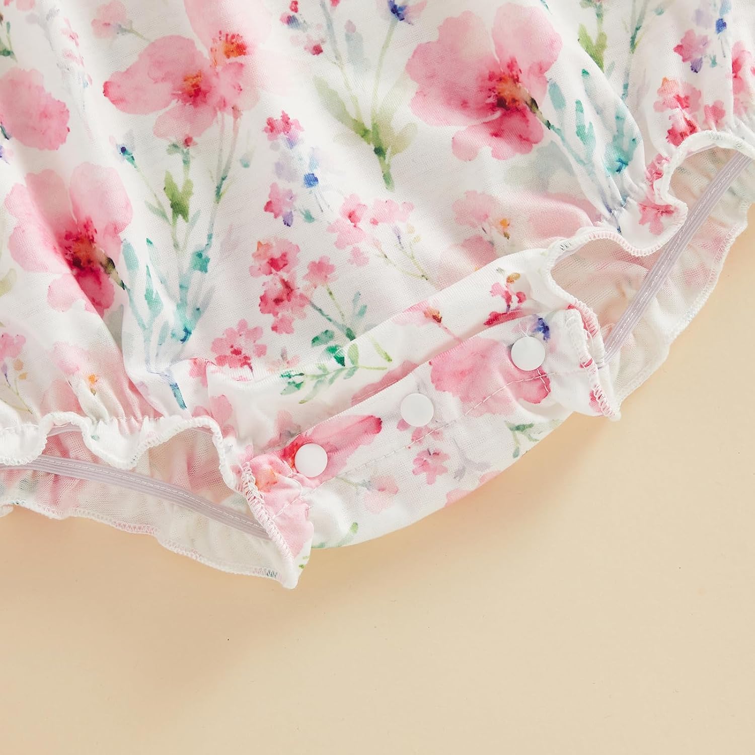 Fanvereka Infant Baby Girls Summer Outfits Romper Newborn 3 6 12 18 Months Girl Short Sleeve Floral Jumpsuit Headband Set