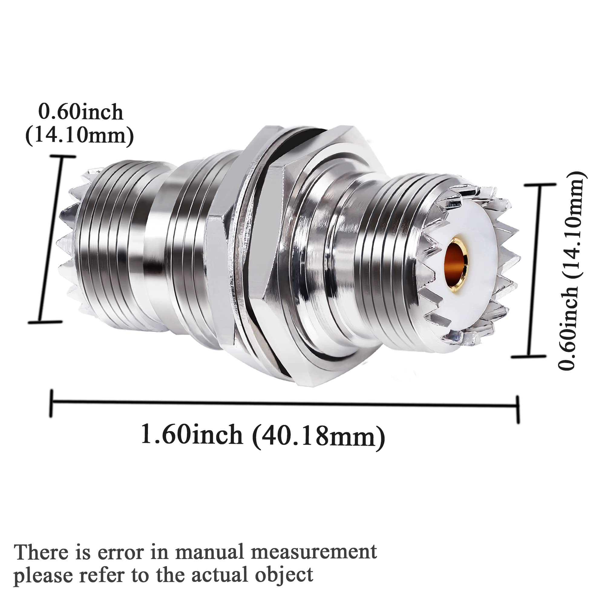 Adattatore Coassiale UHF A 90 Gradi | PL259 Maschio A SO239 Femmina | 2 Pezzi | Per Antenne E Radio - Foto 2