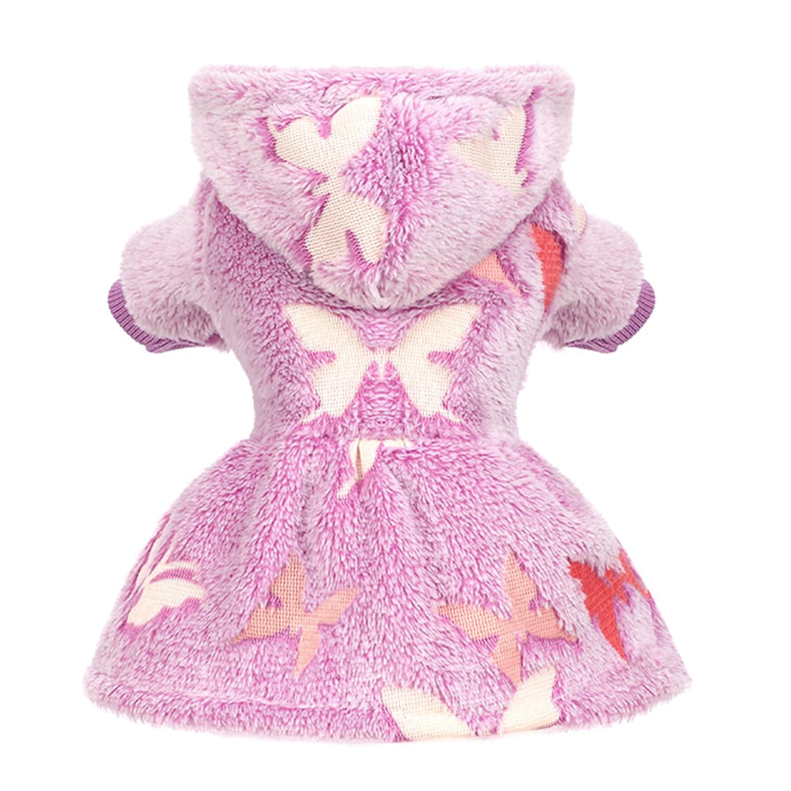 Robe d'hiver violette pour animaux de compagnie pour les promenades quotidiennes du chihuahua