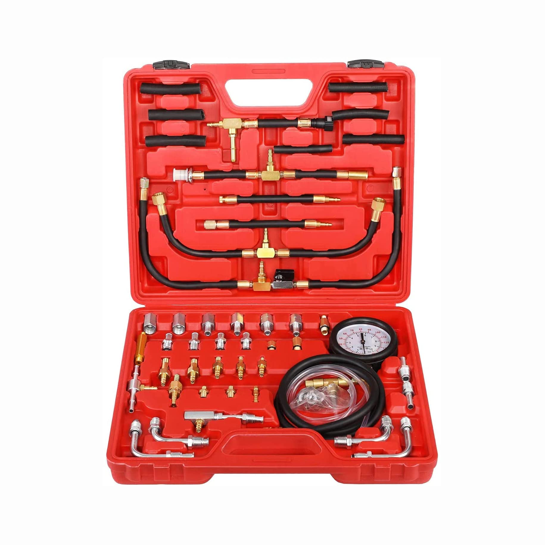 Buy Fuel Pressure Gauge, Fuel Injection Pressure Tester with 140PSI