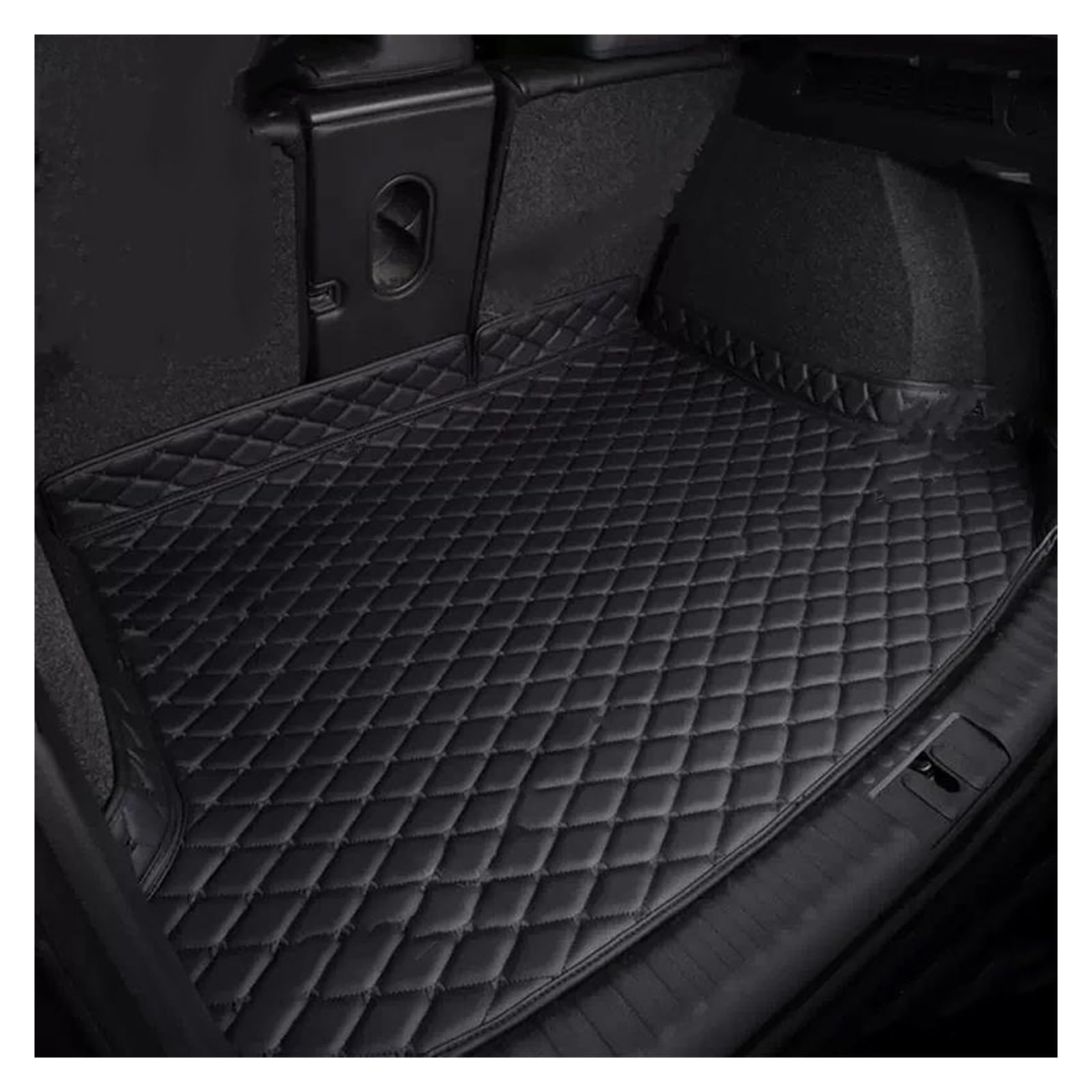 Kofferraummatte Hohe Rand Design Kofferraum Matte Für Mercedes Für Benz Für GLE Klasse 5-Sitz Für W167 V167 350 450 580 2020-2024 Kofferraumwanne (Farbe : Schwarz Schwarz)