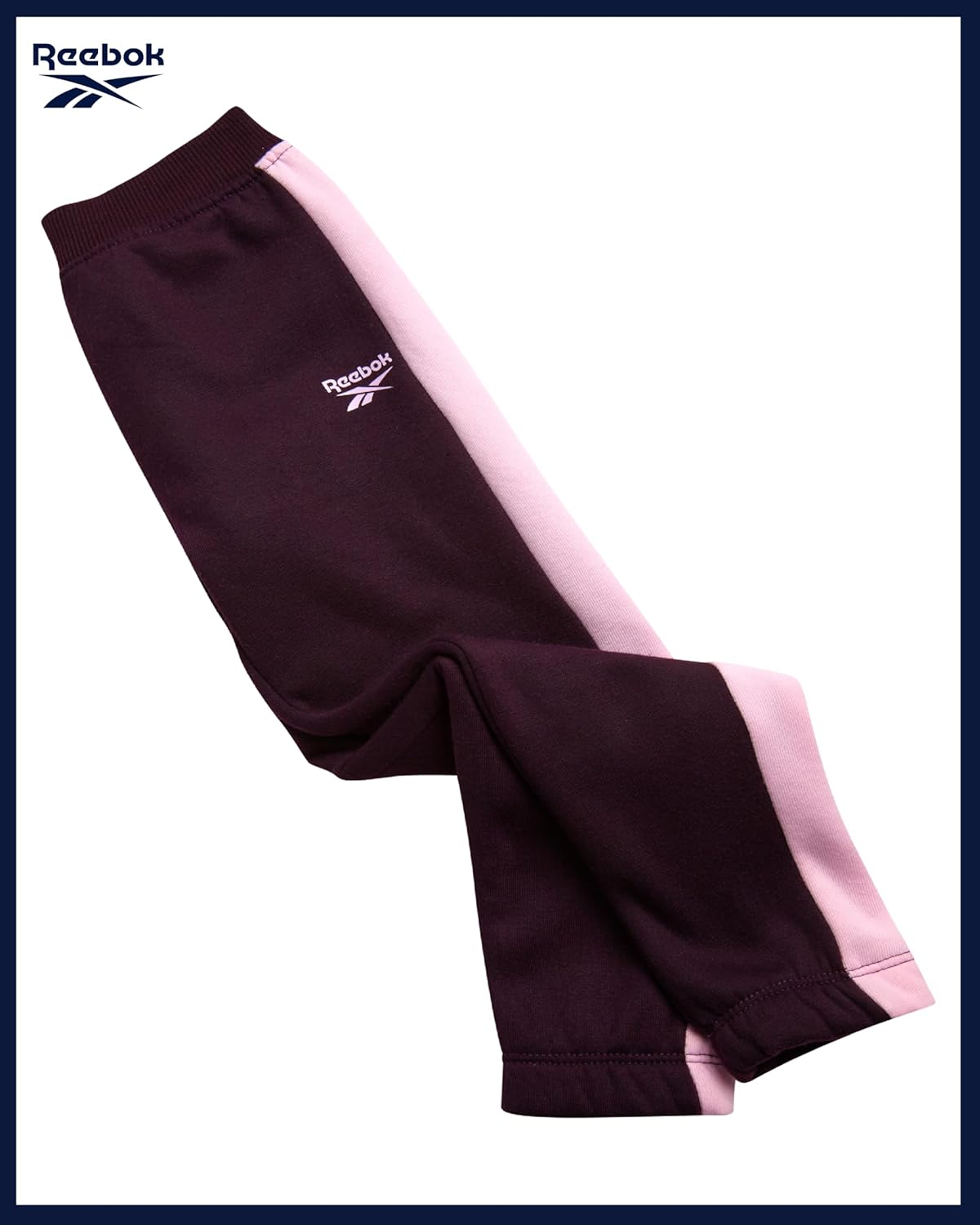 Reebok Toddler Girls Sweatsuit Set - 2 Piece Girls Athletic Sets with Fleece Pullover Hoodie Sweatshirt and Jogger Sweatpants - Image 5