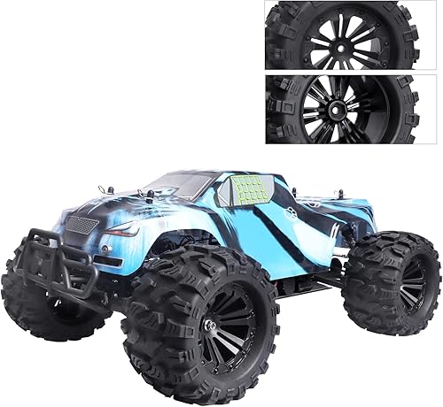 Miniatura 4 de Neumáticos y ruedas de 2.8 pulgadas, hexagonales de 0.472 in prepegados 110 Monster Truck Juego de neumáticos para Traxxas Rustler Stampede Redcat