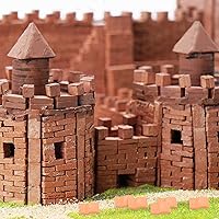 Vista 4 de Vaguelly 50 Uds. Mini ladrillos en miniatura ladrillos azulejos de techo figuritas falso rojo s suelo rojo azulejos de techo modelo s